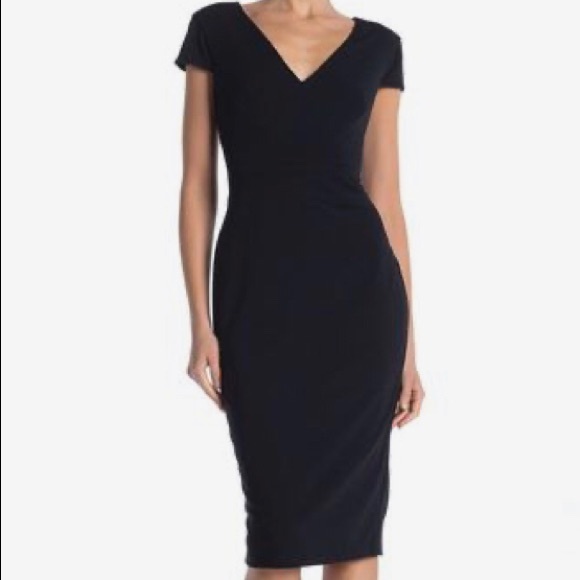 ✨HP✨Little Black Dress Classic Tahari Cap Sleeve - Picture 2 of 8